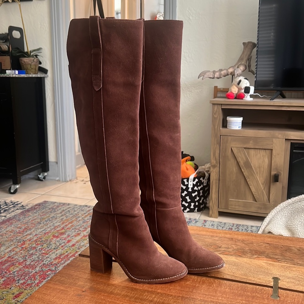 Madewell Brown Over the Knee Boots